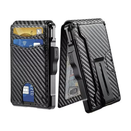Men's Hot Sale Card Holder Metal Magnetic Flip Wallet
