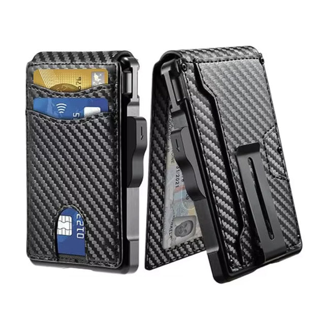 Men's Hot Sale Card Holder Metal Magnetic Flip Wallet