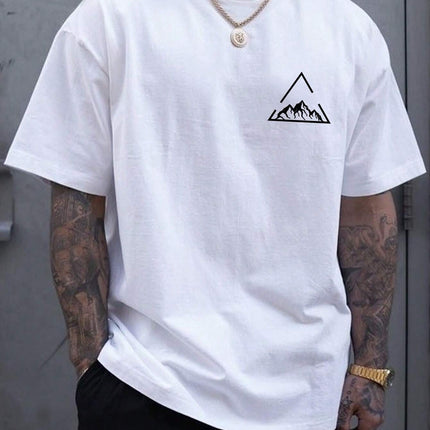 Men's Casual Loose Round Neck 3D Digital Printing Short Sleeve