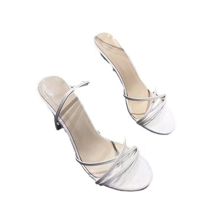 High Heel Sandals Women's Round Toe Strap Stiletto Heel