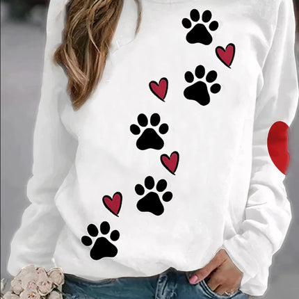 Fashion Floral Print Long-sleeved Women's Sweater