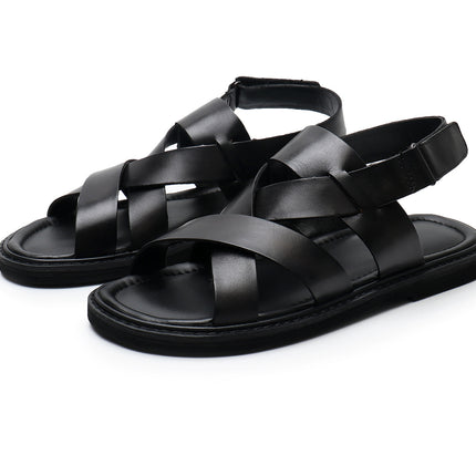 Summer Genuine Leather Casual Sandals Men