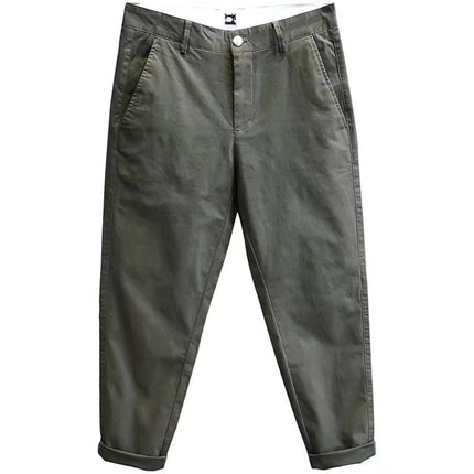 Men's Cropped Cotton Casual Pants