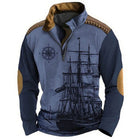 Men's Retro Color Printing Fashion Sports Golf Top Casual T-shirt