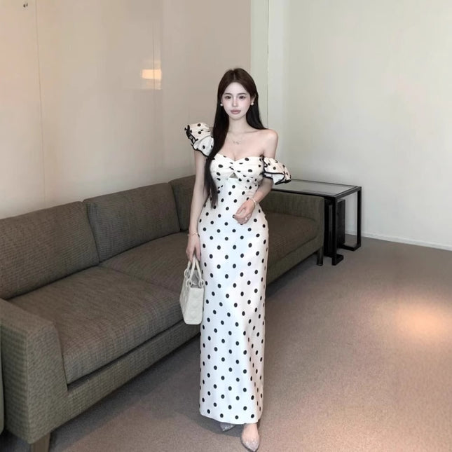 Pure Desire Polka Dot Brace Dress Women