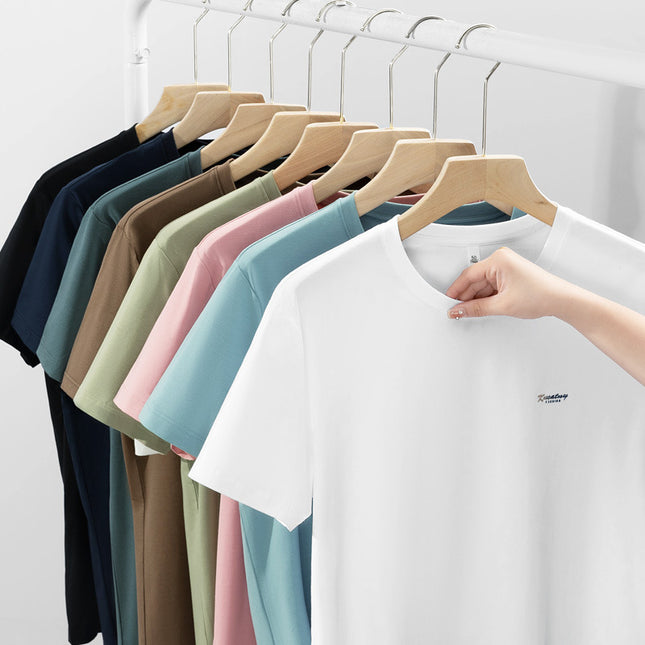 5A Antibacterial ICE Cotton Skin-friendly Breathable Round Neck T-shirt