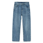 Black And White Basic Simple Jeans Men's Slim Trousers