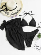 Swimsuit Backless Drawstring Banded Bikini Suit