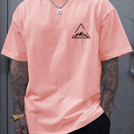 Men's Casual Loose Round Neck 3D Digital Printing Short Sleeve