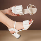 Women's Fashionable Pleated High Heel Sandals