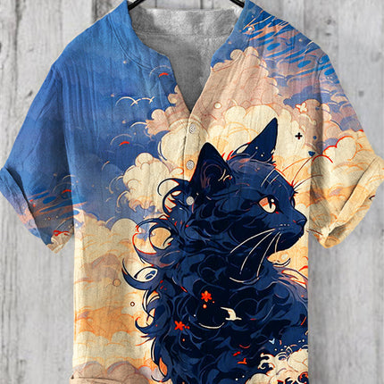 Plus Size Digital Printing Men's Short Sleeve