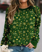 Fashion Floral Print Long-sleeved Women's Sweater