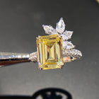 Elegant Princess Square Diamond Zircon Ring Vintage