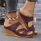 Wedge Plus Size Women's Platform Round Toe Sandals