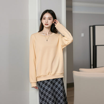 New Long Sleeve Sweater Solid Color Loose Top