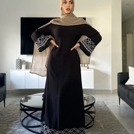 Fringe Cardigan Robe Muslim Dress