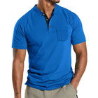 Plus Size Men's Short Sleeve Sleeve Button Pocket