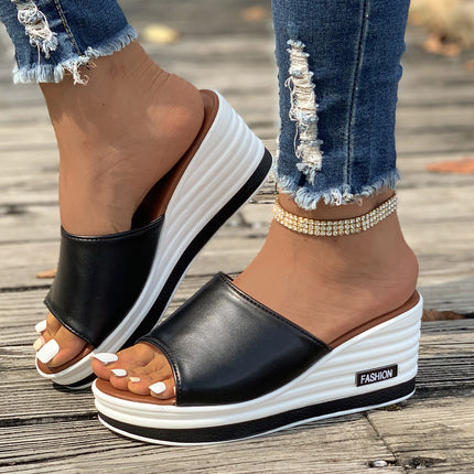 Female Stylish Peep Toe Wedge Sandals