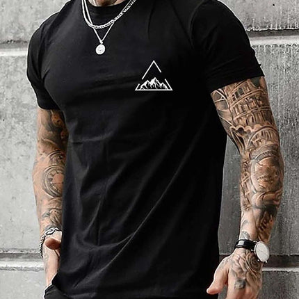 Men's Casual Loose Round Neck 3D Digital Printing Short Sleeve