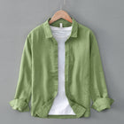 Spring And Summer Cotton Linen Long Sleeve Blouse Boys Niche