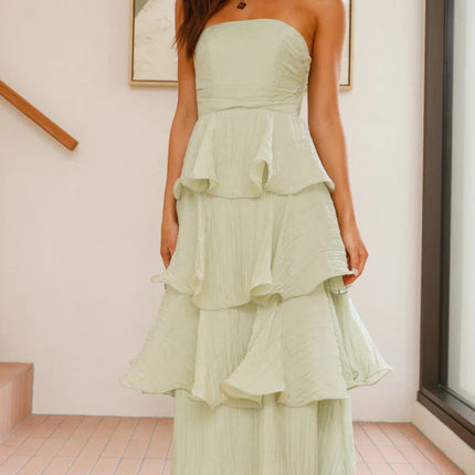 Women's Tube Top Backless Cake Dress