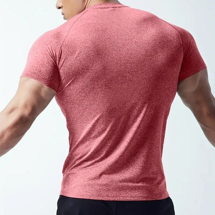 Tight Stretch Casual Quick-drying Running Round Neck Short Sleeve