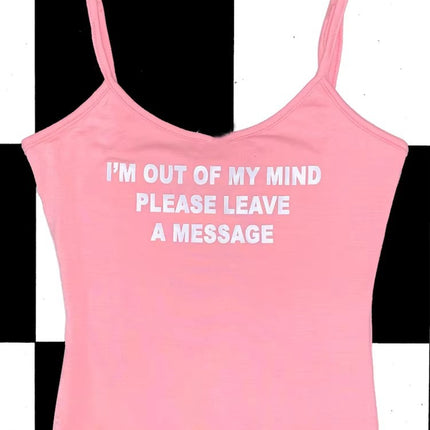 Hot Girl Letter Print Elegant Slim Fit Slimming Sleeveless Short Strap Women's Top