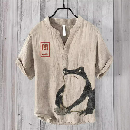 Plus Size Digital Printing Men's Short Sleeve