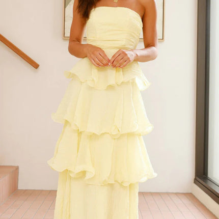 Women's Tube Top Backless Cake Dress