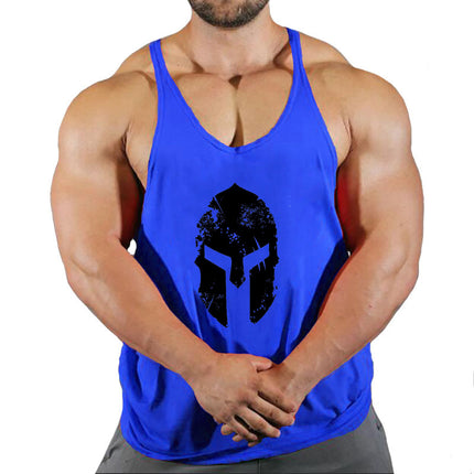 Fitness Men's Loose Sports Waistcoat Sleeveless I-shaped Hurdle Training Clothes Thin Strap Vest
