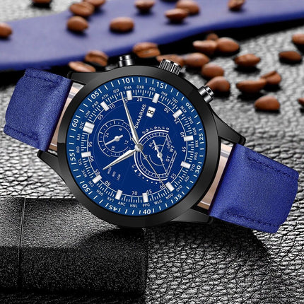Men's Casual Simple Belt Watch