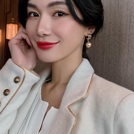 Simple Advanced Pearl Vintage Earrings