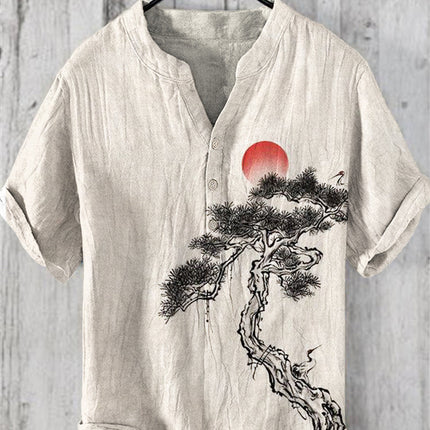 Plus Size Digital Printing Men's Short Sleeve