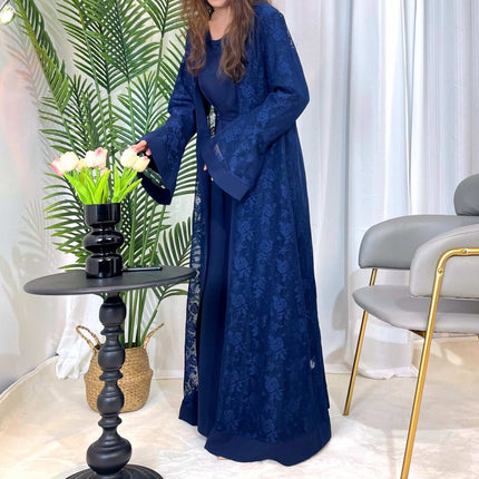 Muslim Fashion Women's Traditional Dress Lace Robe