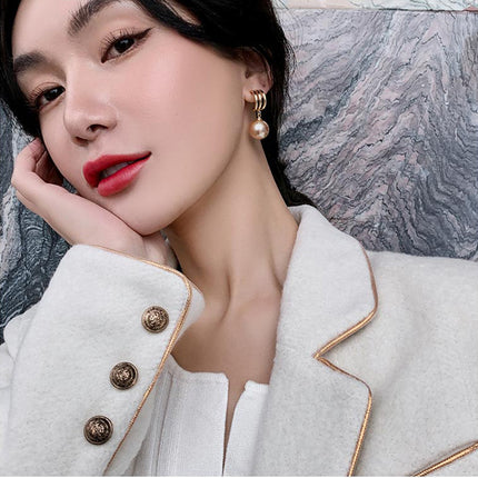Simple Advanced Pearl Vintage Earrings