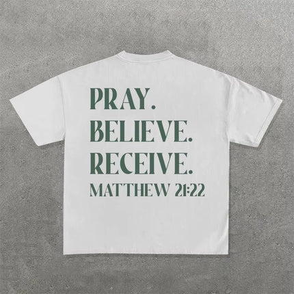 Personality Letter Pattern Oversized T-shirt Men