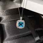 925 Silver Jewelry Colored Gems Suit Ear Stud Pendant Ring For Women