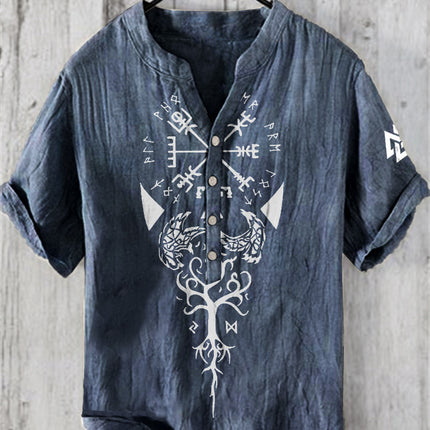 Plus Size Digital Printing Men's Short Sleeve