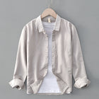 Spring And Summer Cotton Linen Long Sleeve Blouse Boys Niche