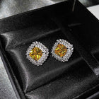 925 Silver Jewelry Colored Gems Suit Ear Stud Pendant Ring For Women