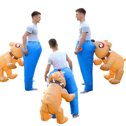Halloween Inflatable Clothing Inflatable Dog Costume Festival Funny Dog Bite Ass Funny Inflatable Toy