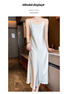 Spring And Summer New Silk Satin High-grade Suspenders Dress Women