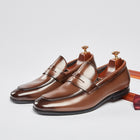Men's Leather Summer British Style Simple Business Leather Shoes