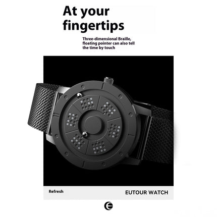 Fashion Sports Quartz Watch Blue Steel Timepiece