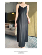 Spring And Summer New Silk Satin High-grade Suspenders Dress Women
