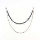 New European And American Punk Style Personality Double Pants Chain Men And Women Black And Silver Mixed Simple Chain Hip-hop Jeans Decoration