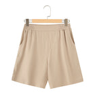 French Lapel Short Sleeve Shirt Outfit Loose Shorts Two-piece Set