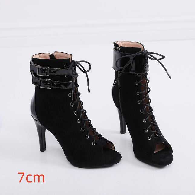 Stiletto Peep-toe Mesh High Heel Sandals
