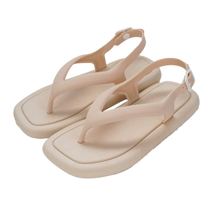 Personalized Simple Solid Color Flip-toe Sandals
