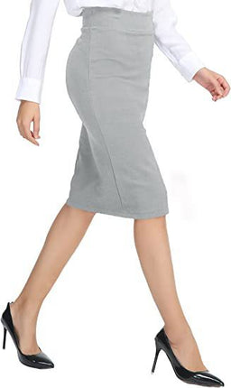 Double-layer Sheath Business Wear High Waist A- Line Skirt